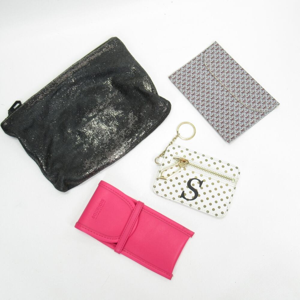 Lot Neiman Marcus Bourjois Makeup Cases Cosmetic Bags Card Wallet Pouches 4 Four